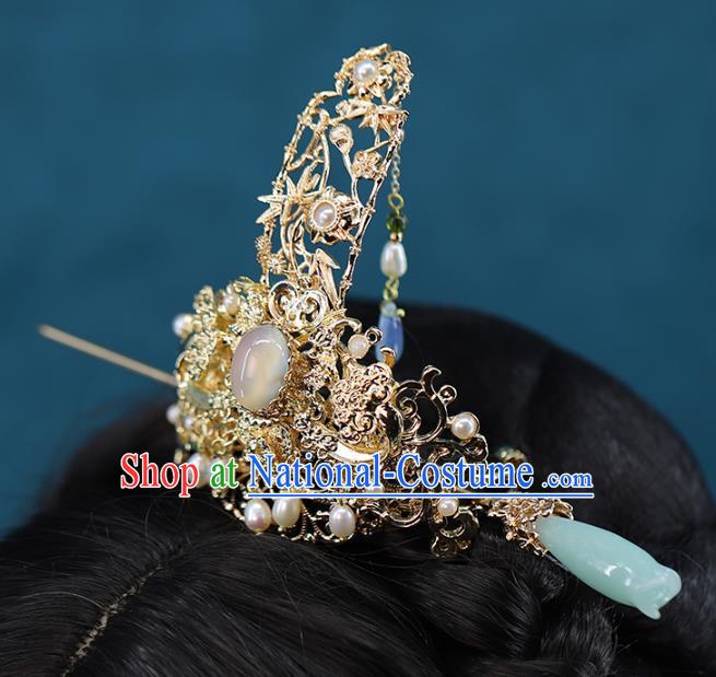 Traditional Chinese Hair Crown and Hairpins Headdress Ancient Swordsman Hair Accessories for Women