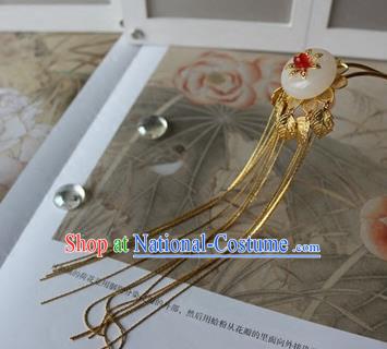 Traditional Chinese Bride Tassel Hairpin Headdress Ancient Court Hair Accessories for Women