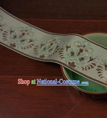 Chinese Traditional Embroidered Green Band Decorative Border Collar Accessories