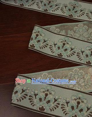 Chinese Traditional Embroidered Green Band Decorative Border Collar Accessories