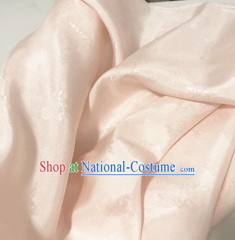 Chinese Traditional Design Pattern Light Pink Silk Fabric Cheongsam Mulberry Silk Drapery