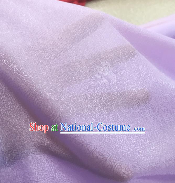 Chinese Traditional Design Pattern Lilac Silk Fabric Cheongsam Mulberry Silk Drapery