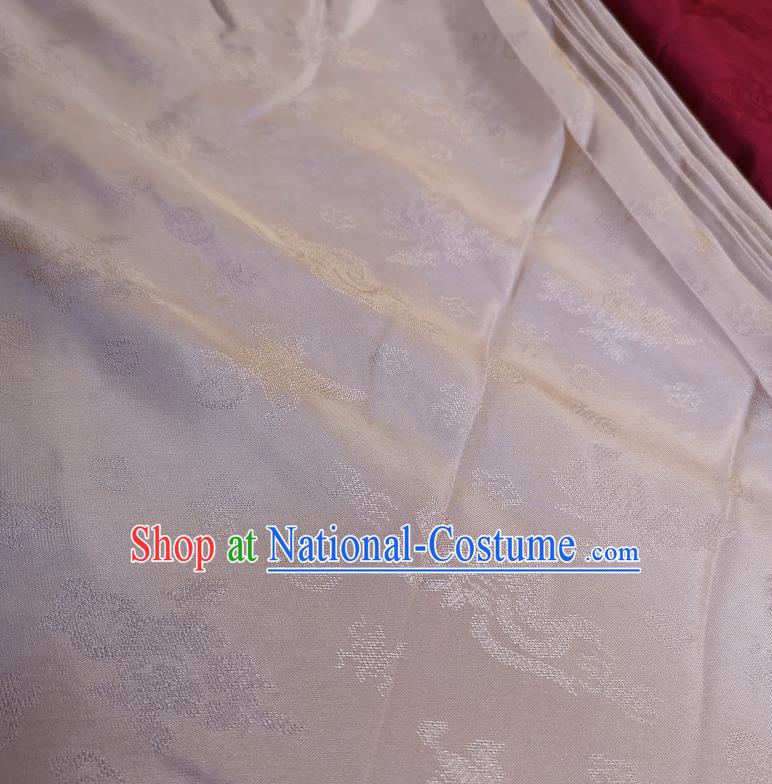 Chinese Traditional Jacquard Design Pattern Light Pink Silk Fabric Cheongsam Mulberry Silk Drapery