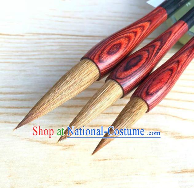 Traditional Chinese Calligraphy Weasel Hair Brush Handmade The Four Treasures of Study Bamboo Writing Brush Pen