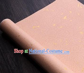 Traditional Chinese Cloud Pattern Pink Calligraphy Paper Handmade The Four Treasures of Study Writing Batik Art Paper