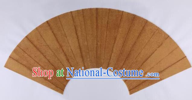 Traditional Chinese Brown Sector Paper Handmade The Four Treasures of Study Writing Fan Art Paper