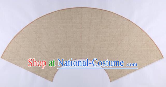 Traditional Chinese Flaxen Sector Paper Handmade The Four Treasures of Study Writing Fan Art Paper