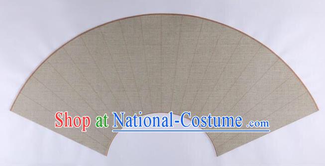 Traditional Chinese Light Grey Sector Paper Handmade The Four Treasures of Study Writing Fan Art Paper