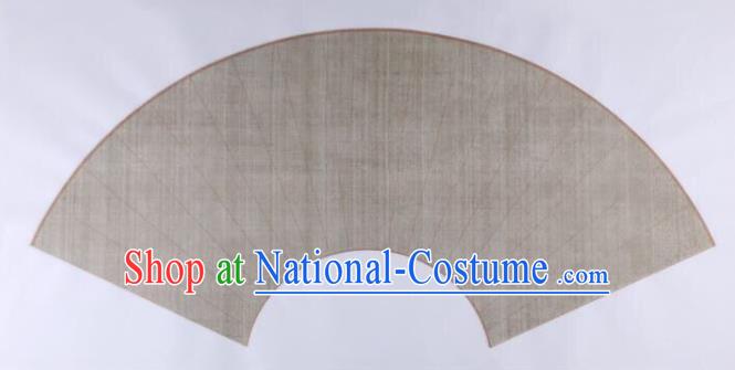 Traditional Chinese Grey Sector Paper Handmade The Four Treasures of Study Writing Fan Art Paper