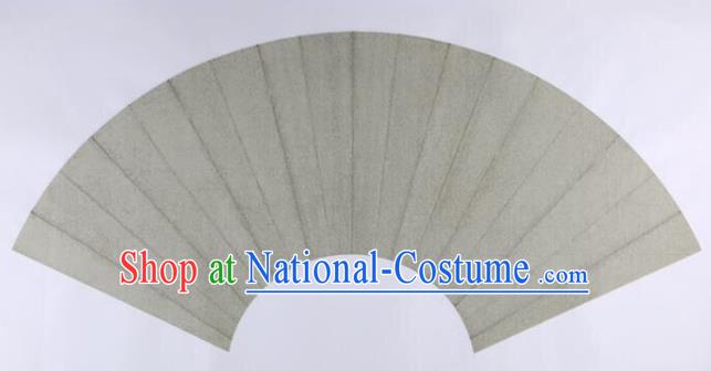 Traditional Chinese Light Green Sector Paper Handmade The Four Treasures of Study Writing Fan Art Paper