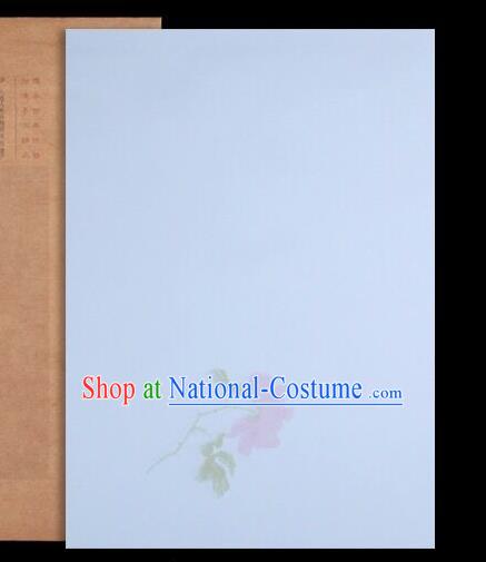 Traditional Chinese Blue Poem Paper Handmade The Four Treasures of Study Writing Art Paper