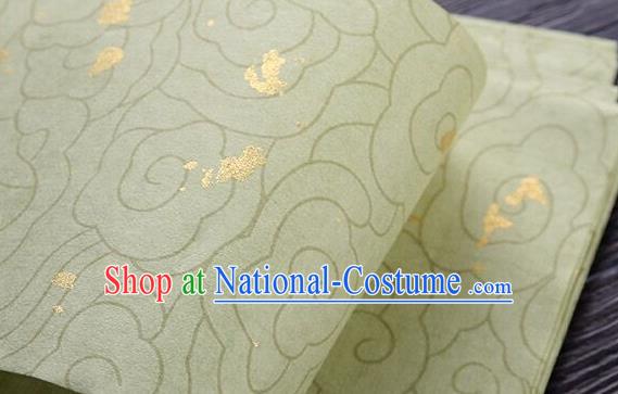 Traditional Chinese Cloud Pattern Light Green Xuan Paper Handmade The Four Treasures of Study Writing Art Paper