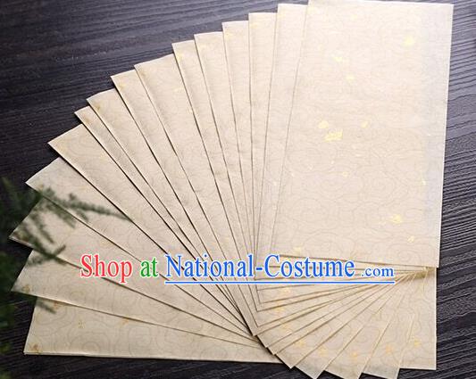 Traditional Chinese Cloud Pattern Beige Xuan Paper Handmade The Four Treasures of Study Writing Art Paper