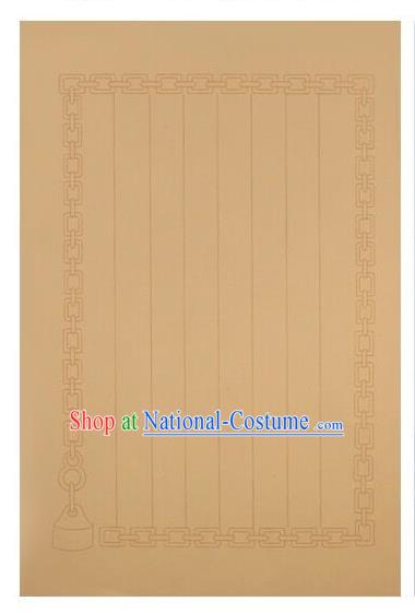 Traditional Chinese Light Brown Letter Xuan Paper Handmade The Four Treasures of Study Writing Art Paper