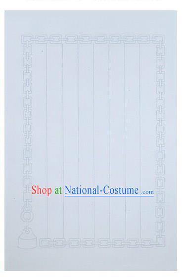 Traditional Chinese Light Blue Letter Xuan Paper Handmade The Four Treasures of Study Writing Art Paper