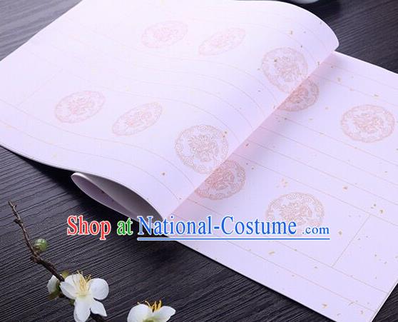 Chinese Traditional Spring Festival Couplets Calligraphy Lilac Batik Paper Handmade Couplet Writing Art Paper