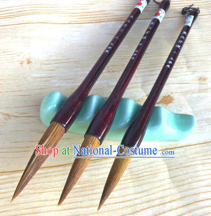 Traditional Chinese Calligraphy Weasel Hair Brush Handmade The Four Treasures of Study Writing Brush Pen