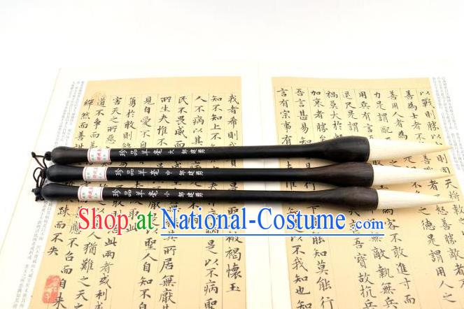 Traditional Chinese Calligraphy Bamboo Goat Brush Handmade The Four Treasures of Study Writing Brush Pen