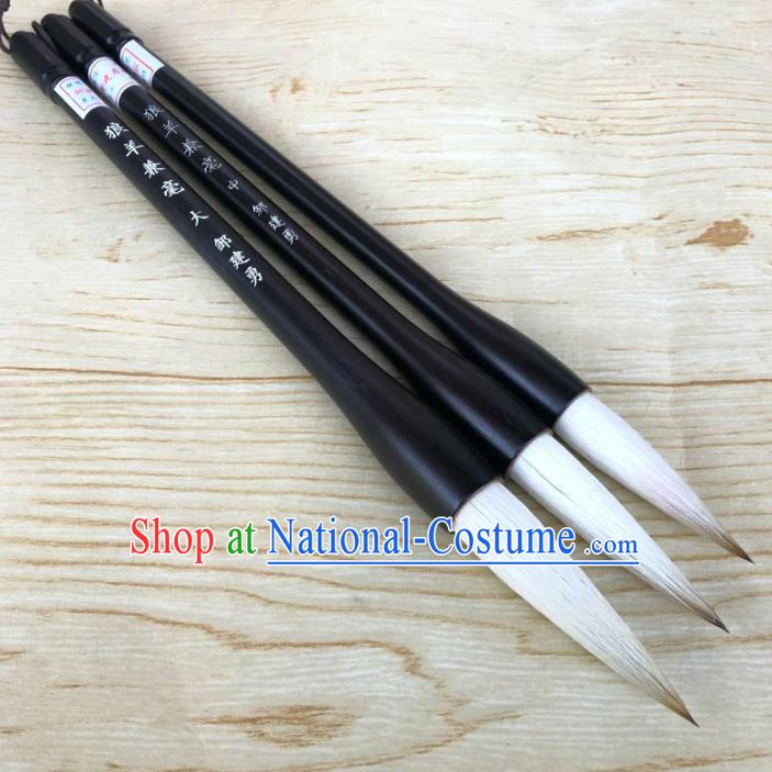 Traditional Chinese Calligraphy Black Goat Hair Brush Handmade The Four Treasures of Study Writing Brush Pen