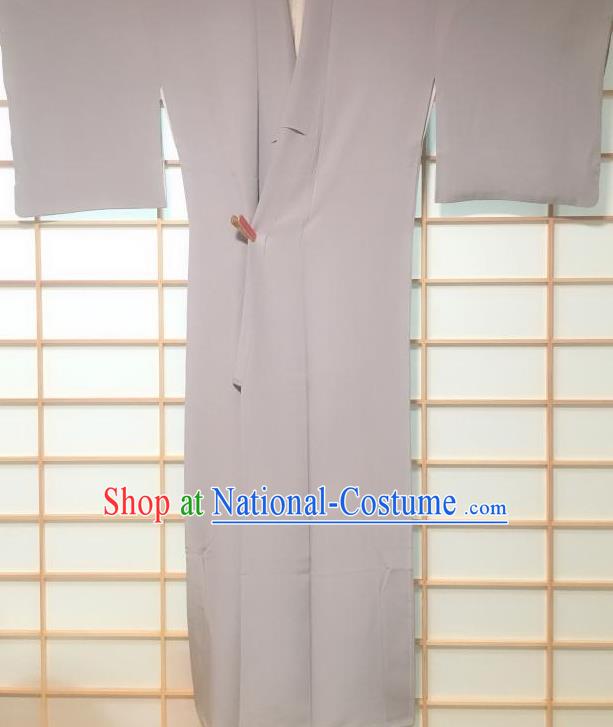 Traditional Japanese Grey Silk Kimono Japan Yukata Costume for Men