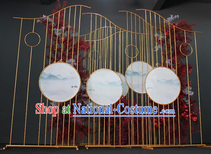 Handmade Chinese Iron Art Folding Screens Traditional Wedding Decoration