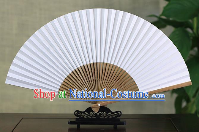 Traditional Chinese Ink Painting Land of Idyllic Beauty Art Paper Fan China Bamboo Accordion Folding Fan Oriental Fan