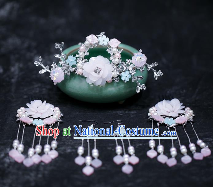 Chinese Traditional Hanfu Hairpins and Hair Claws Hair Accessories Complete Set for Women