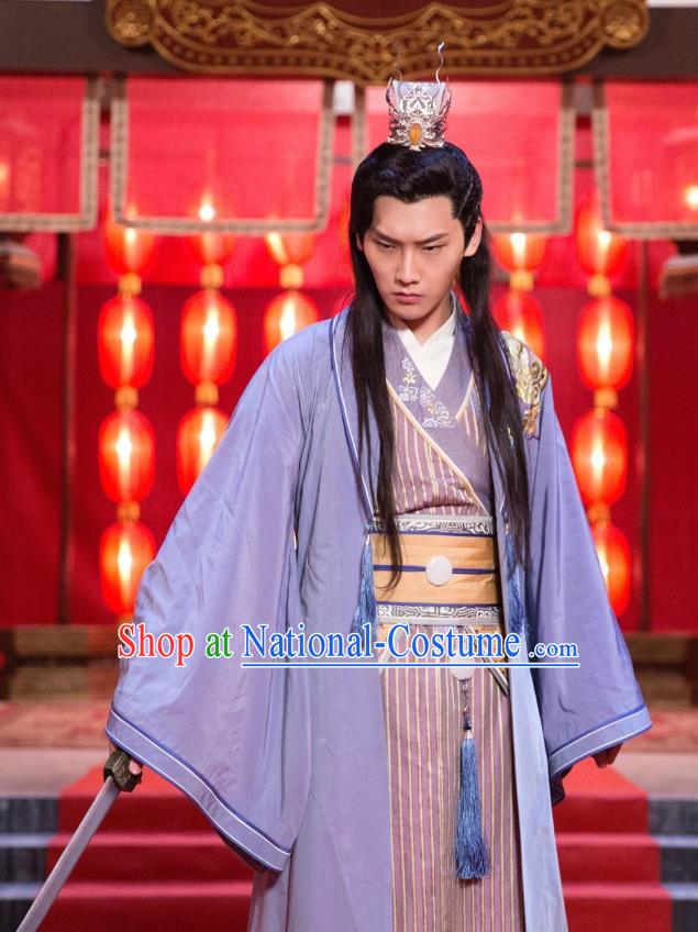 Chinese Ancient Prince Clothing Historical Drama The Eternal Love Mo Liancheng Costume for Men