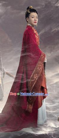 Chinese Drama Guardians of The Ancient Oath Empress Dowager Costume and Headpiece for Women