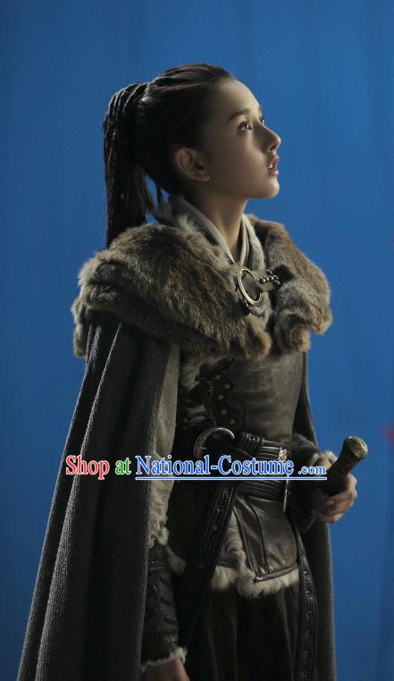 Chinese Historical Drama Guardians of The Ancient Oath Swordsman Baili Hongyi Costume and Headpiece for Women