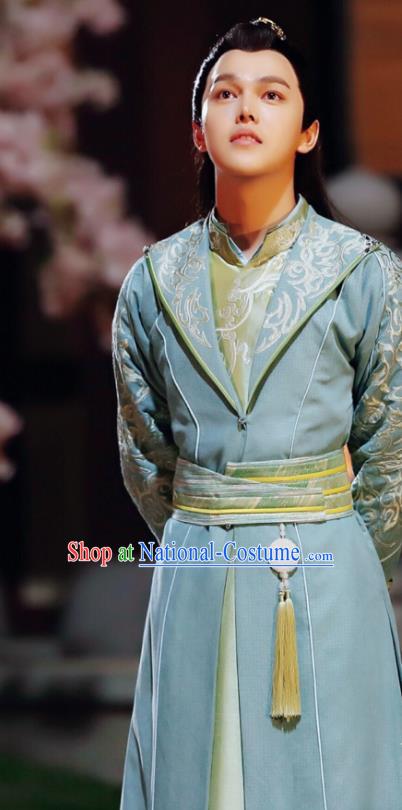 Chinese Ancient Royal Prince Mo Jingxuan Clothing Historical Drama The Eternal Love Costume and Headwear for Men