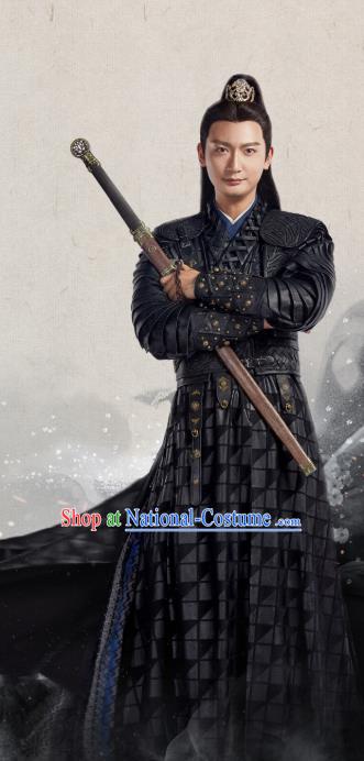 Chinese Ancient Swordsman Yu Hao Clothing Historical Drama The Eternal Love Costume and Headwear for Men