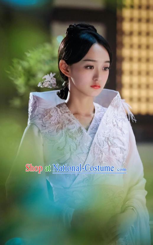 Chinese Ancient Court Consort Ye Ningzhi Hanfu Dress Historical Drama Legend of the Phoenix Costume and Headpiece for Women