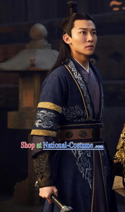 Chinese Ancient Swordsman Hanfu Clothing and Headwear Drama Love of Thousand Years Zuo Zichen Costumes