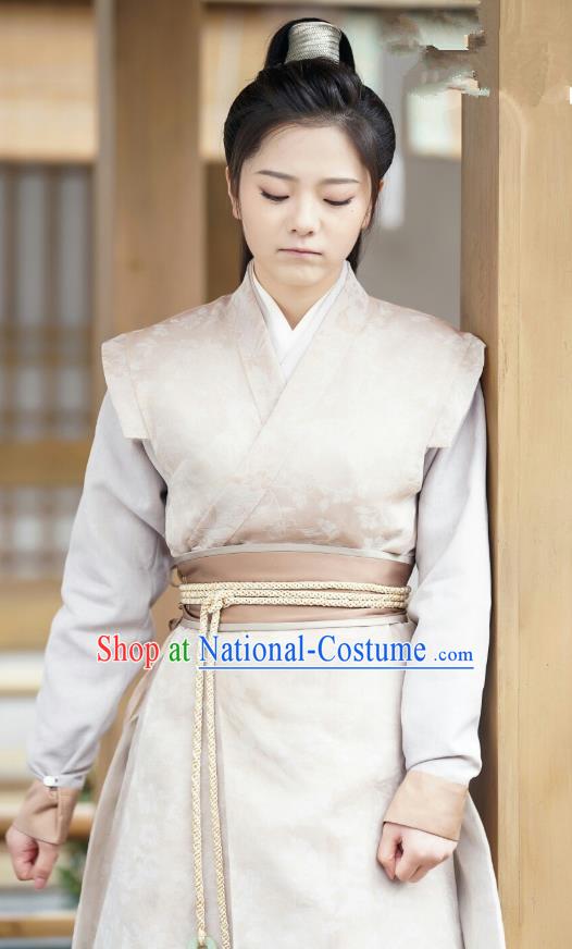 Chinese Ancient Female Swordsman Garment Drama To Get Her Apparels Dress and Hairdo Crown Princess Tu Siya Costumes