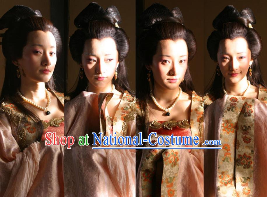 Chinese Ancient Princess Gaoyang Apparels Garment Court Lady Hanfu Dress and Headpieces Drama Control by Zhen Guan Costumes