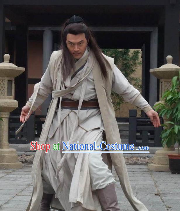 Chinese Ancient Swordsman Costumes Apparels Garment Drama Butterfly Sword Lv Xiangchuan Costumes and Headwear