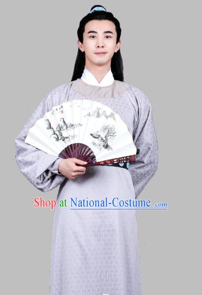 Chinese Ancient Song Dynasty Scholar Apparels Costumes and Hair Accessories Drama Kai Feng Qi Tan Bao Zheng Robe Garment