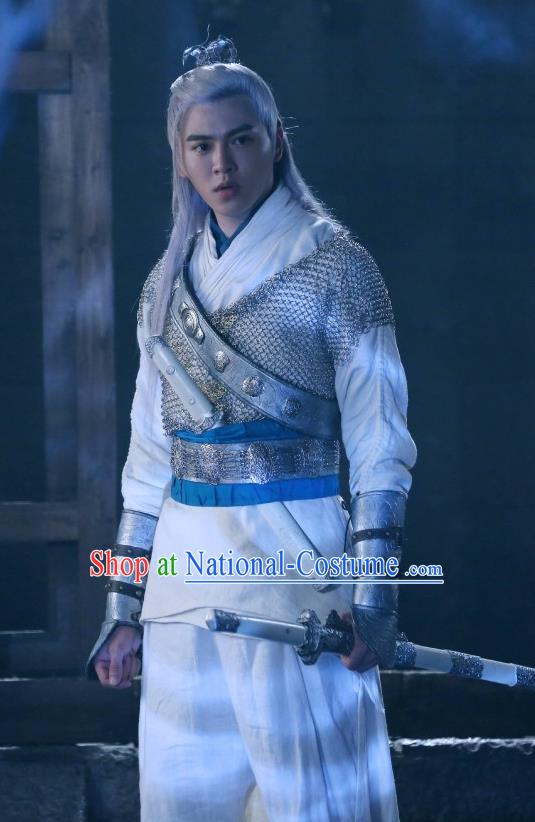 Chinese Ancient Song Dynasty Swordsman Garment Clothing and Headpieces Drama Kai Feng Qi Tan Knight Bai Yutang Apparels