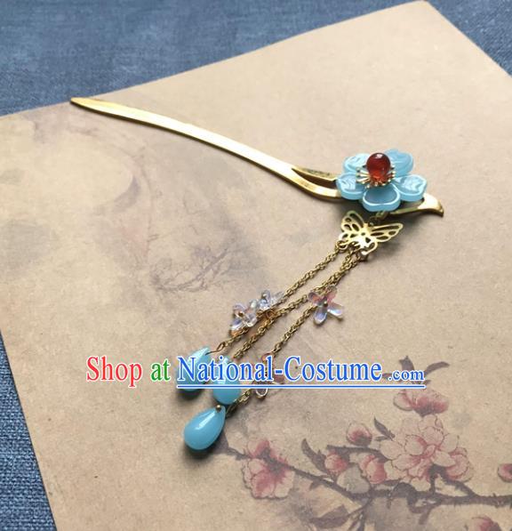 Chinese Ancient Women Hair Clip Handmade Tassel Hairpin Headwear Hanfu Hair Accessories