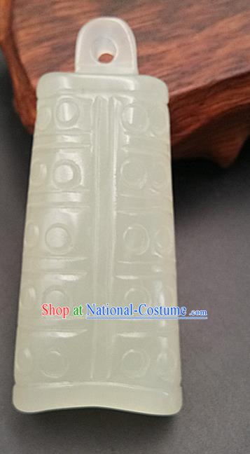 Chinese Handmade Jade Necklet Accessories Handgrip Craft Handmade Jade Jewelry Jade Carving Chime Waist Pendant