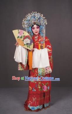 Chinese Peking Opera Dress Garment Costumes the Royal Consort of Tang Apparel Hua Tan Diva Ceremonial Robe and Headwear