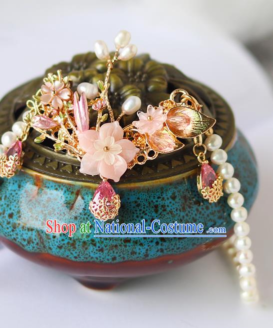 Chinese Ancient Hanfu Crystal Hair Clasp Hair Accessories Women Headwear