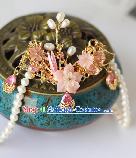 Chinese Ancient Hanfu Crystal Hair Clasp Hair Accessories Women Headwear