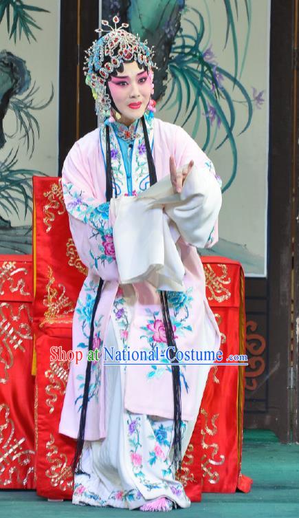 Traditional Chinese Peking Opera Female Actor Garment Dress Return of the Phoenix Hua Tan Costumes Pink Cape and Headdress