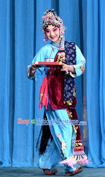 Chinese the Wandering Dragon Toys with the Phoenix Costumes Traditional Peking Opera Apparel Li Fengjie Garment and Headwear