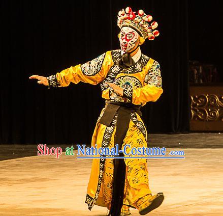 Chinese Peking Opera Takefu Sun Wukong Costumes Garment Havoc In Heaven Wusheng Monkey King Apparels and Headwear