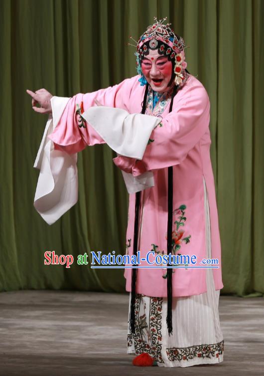 Traditional Chinese Peking Opera Pink Dress Garment Return of the Phoenix Female Costumes Apparels and Headwear