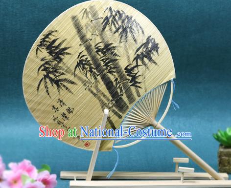 Handmade Chinese Ink Painting Bamboo Fans Traditional Classical Dance Palace Fan for Women