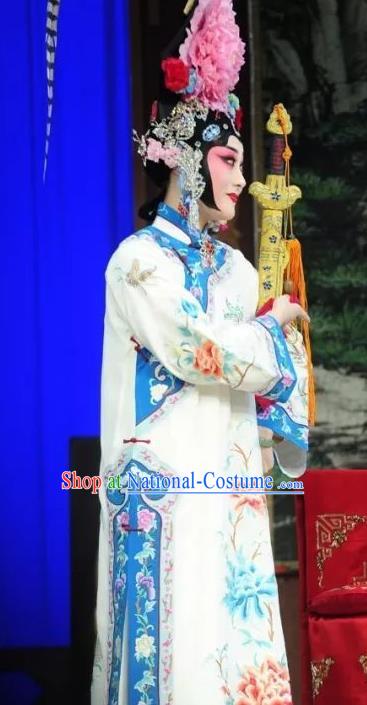 Chinese Beijing Opera Hua Tan Dress Costumes Zhu Lian Zhai Apparels Peking Opera Court Lady Garment and Headdress